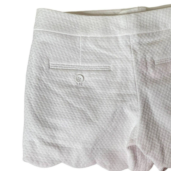Club Monaco Scalloped Hem Chino Shorts Women’s Size 0 Textured - Picture 7 of 7